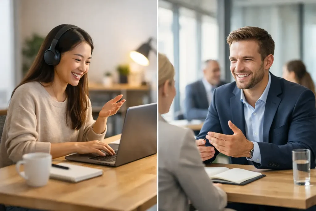 Online versus presencial: qual funciona para você?